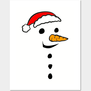 Santa Snowman Posters and Art